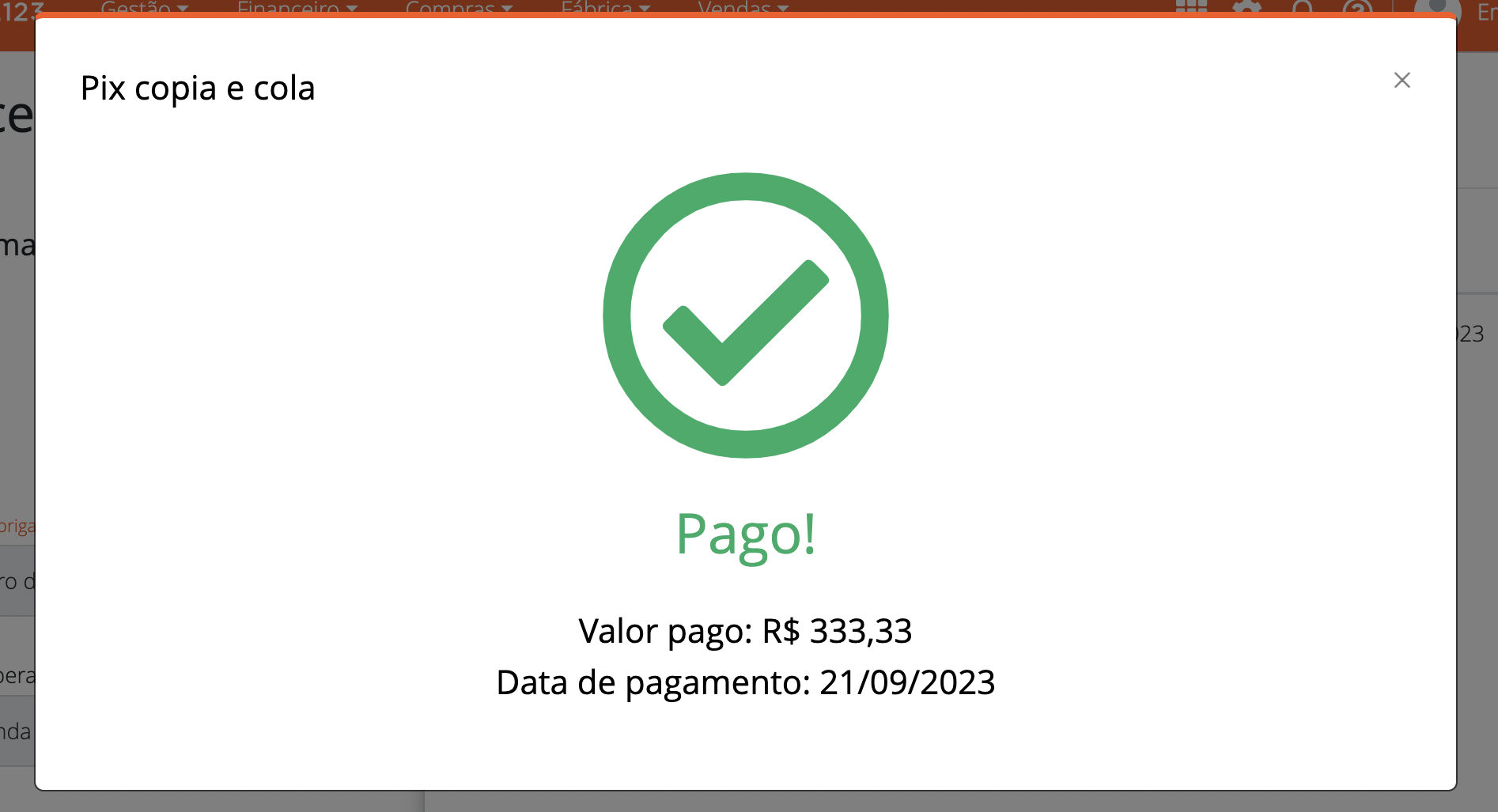 Exemplo de e-mail da régua de cobrança